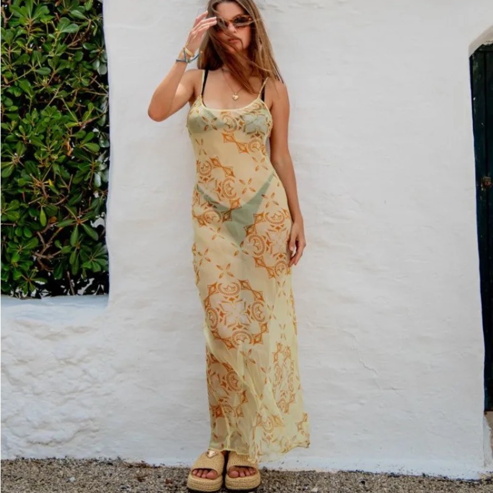 VRG GRL Summer Solstice Bias Cut Maxi Dress